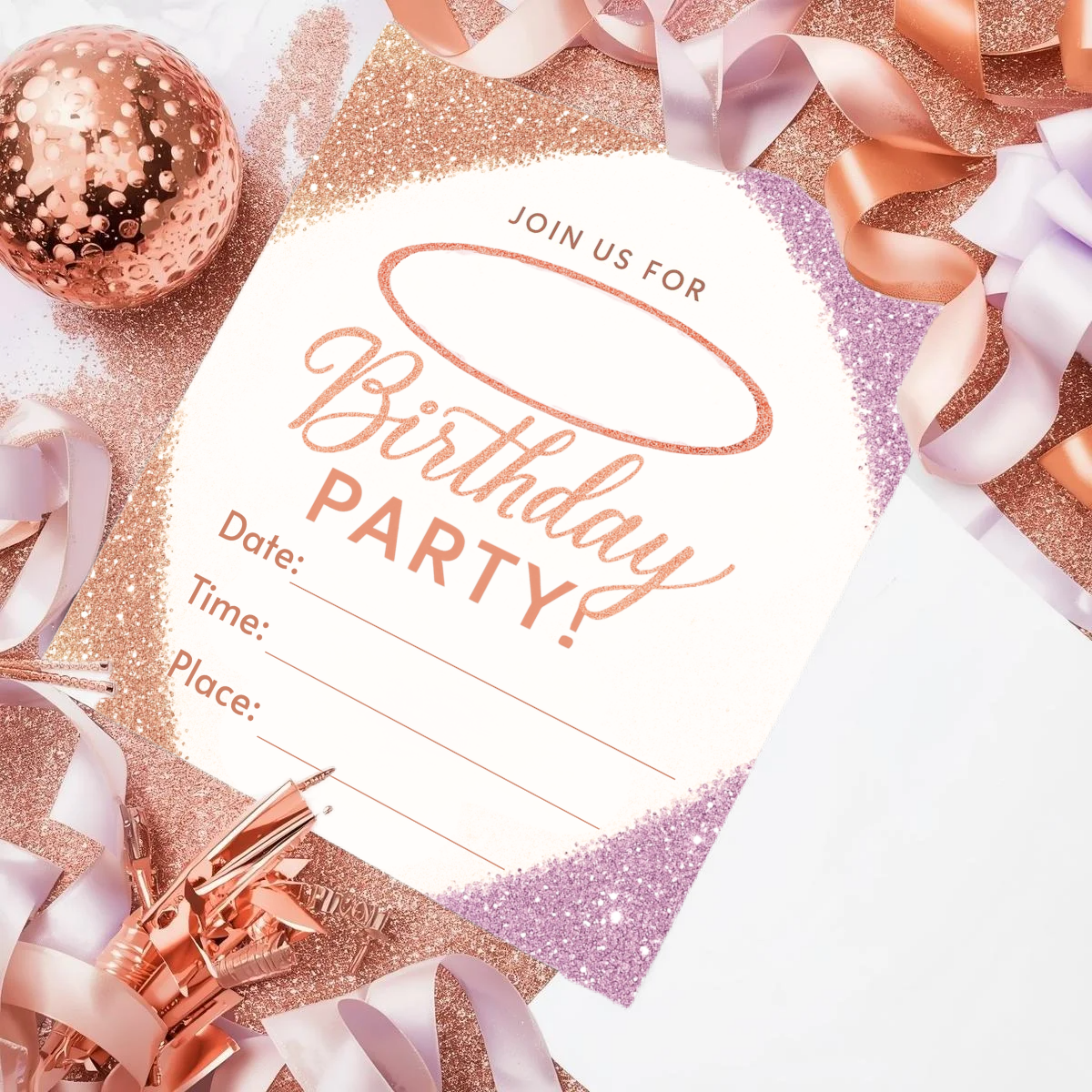 Bright pink and teal party invitation printable